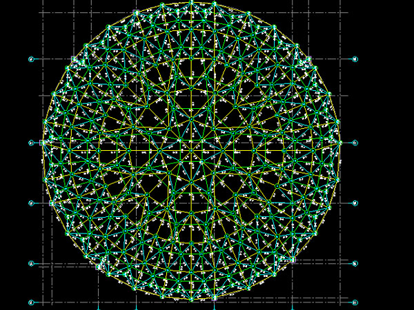 莱西明光正元广场圆形网架